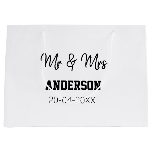 Mr & Mrs lägg till efternamn datum år bröllopsgåva (Framsidan)