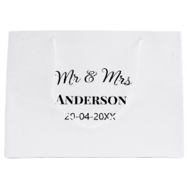 Mr & Mrs lägg till efternamn datum år bröllopsgåva