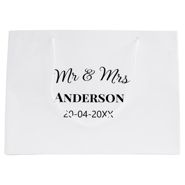 Mr & Mrs lägg till efternamn datum år bröllopsgåva (Framsidan)
