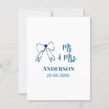 Mr & Mrs lägg till namn datum bröllop gåva slinga 