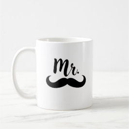 Mr. & Mrs Läppar & Mustache Couple Kaffemugg
