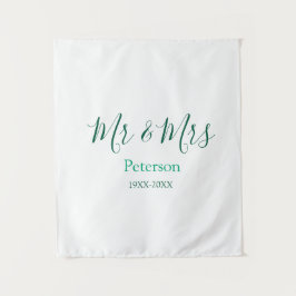 Mr & Mrs last name married year wedding engagement