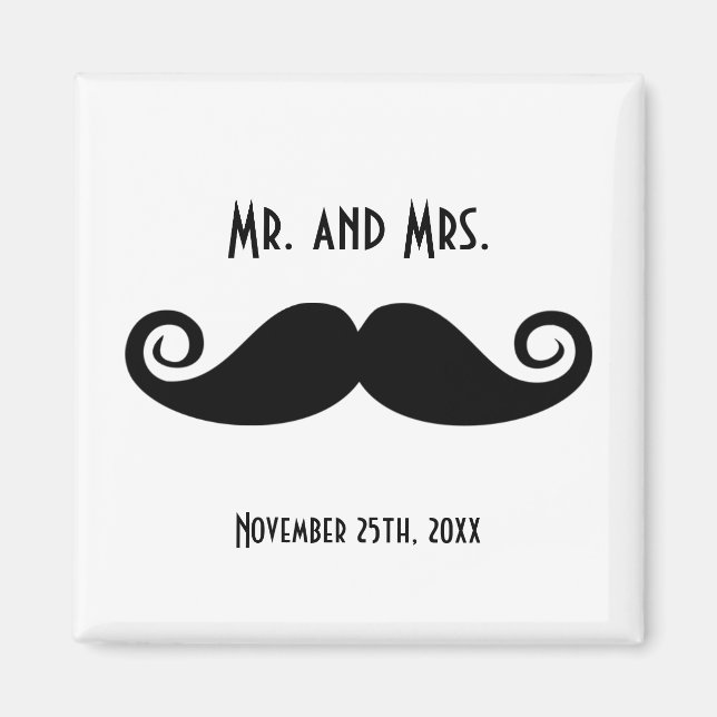 Mr. & Mrs Mustache Magnet (Framsidan)
