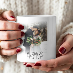 Mr. & Mrs Newlyved Photo Kaffemugg