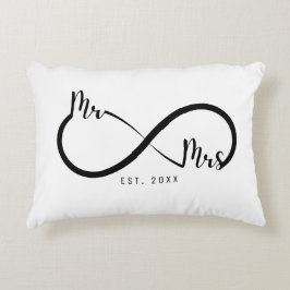 Mr & Mrs Oändlighetssymbol Vit Prydnadskudde