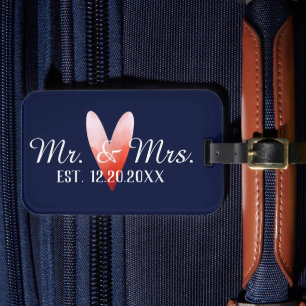 Mr. & Mrs Personlig Newlyweds Bagagebricka
