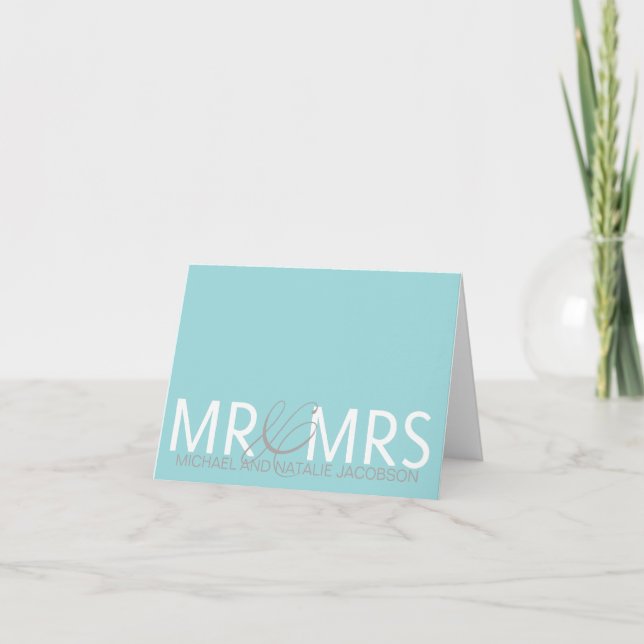 Mr & Mrs Personlig Notecards Anteckningskort (Framsida)