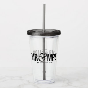 Mr. & Mrs Personlig Wedding Favor Take Away Mugg