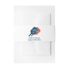 Mr & Mrs. pickleball bröllopsinbjudan Blockband Band För Inbjudningskort