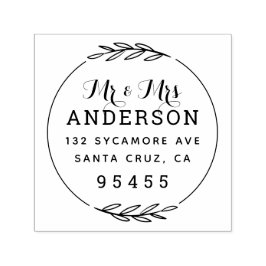 Mr & Mrs. | Rustik, gift par Returadress Självfärgande Stämpel