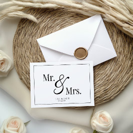 Mr & Mrs Scripty Black & White Tack Kort