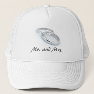 Mr. & Mrs/Silver Bröllop Bands Keps