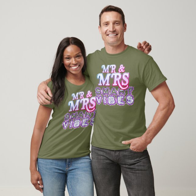 Mr. & Mrs Smart Vibes Snyggt Basic Mörk T-Shirt (Unisex)