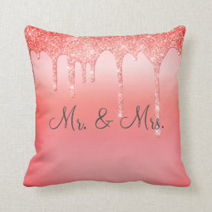 Mr. & Mrs Söt Glitter Keepsakes Elegant Kudde
