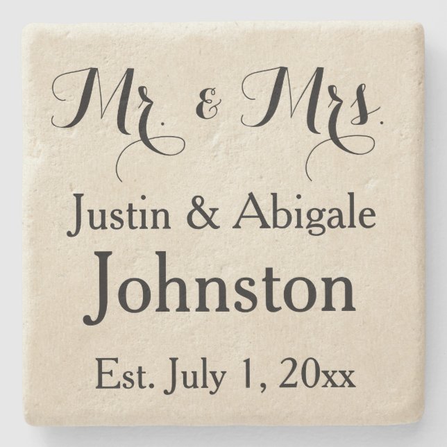 Mr & Mrs Stone Underlägg (Framsidan)