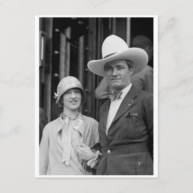Mr & Mrs Tom Mix Vykort (Framsida)