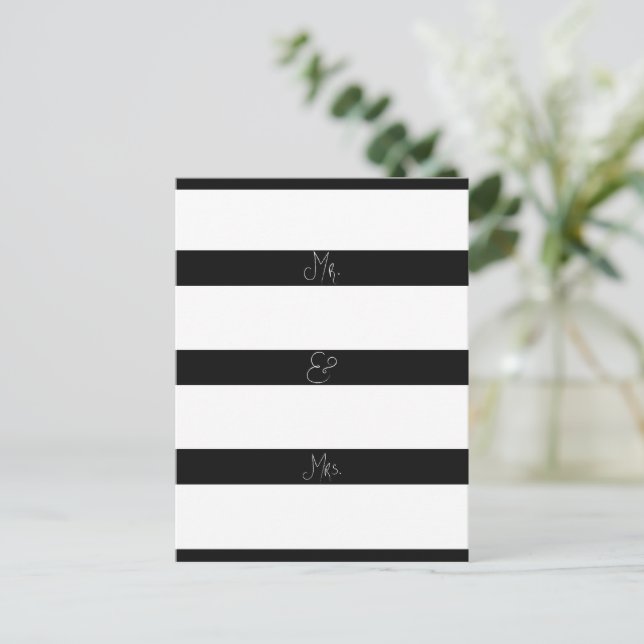 Mr. & Mrs. Wedding Congratulations Marriage Card Vykort (Stående Fram)