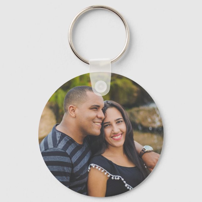 Mr & Mrs Wedding Favor Nyckelrings Photo Namn Datu Nyckelring (Baksida)