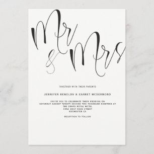 Mr. & Mrs. Wedding-inbjudan Inbjudningar
