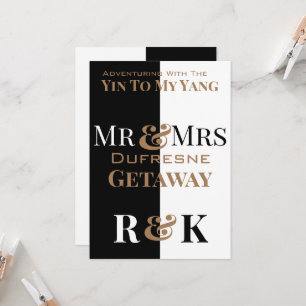 Mr & Mrs Yin & Yang Personlig Inbjudningar