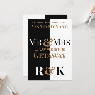 Mr & Mrs Yin & Yang Personlig Inbjudningar