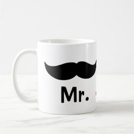 Mr Mustache Gay Bröllop Kaffemugg