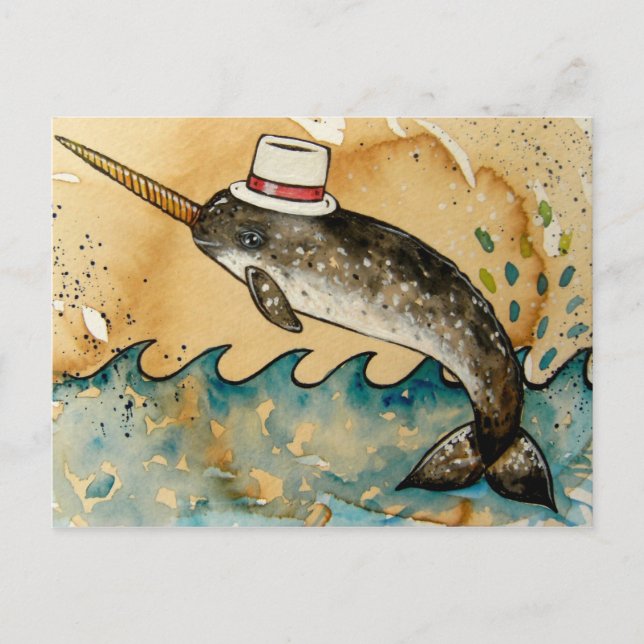 Mr Narhwal Vykort (Framsida)