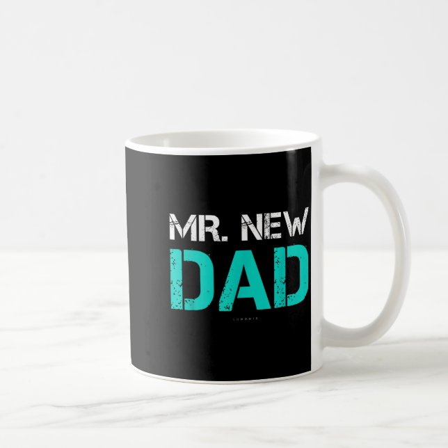Mr. New Dad . Funny New Dad Tee Shirts  Kaffemugg (Höger)