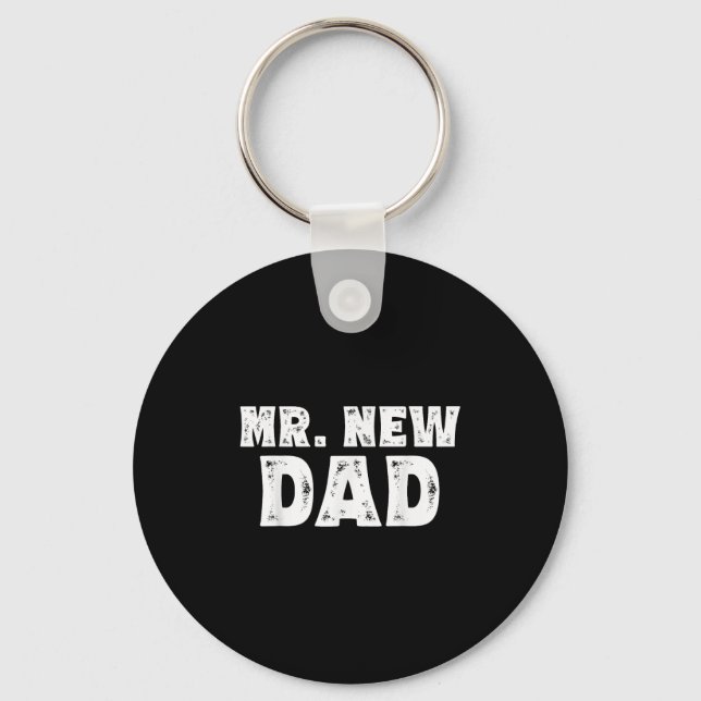 Mr. New Dad Funny New Father Quote Gift Dads  Nyckelring (Framsida)