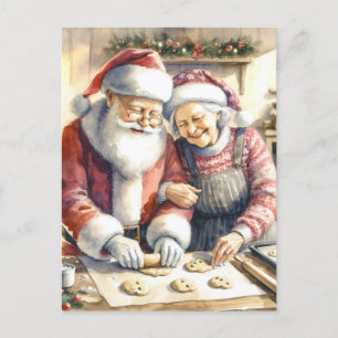 Mr och Clause Cute Jul Personlig Vykort