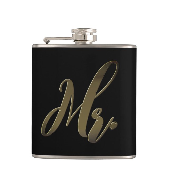 Mr. och fru Flask Set Hip Bröllop-kolvuppsättning Fickplunta (Framsidan)