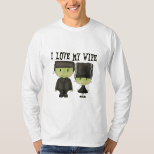 Mr. Och fru Franken lite i kärlek min fru Hallowee T-shirt