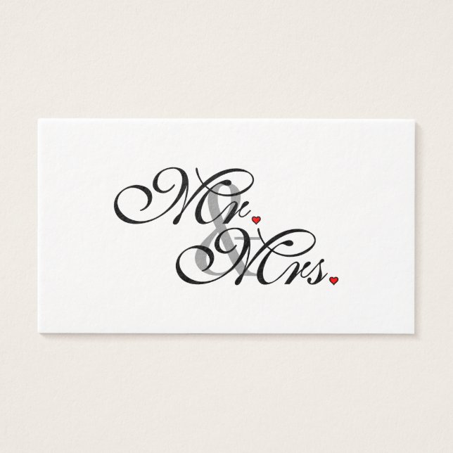 Mr. och fru Make, frun.. Visitkort (Framsidan)