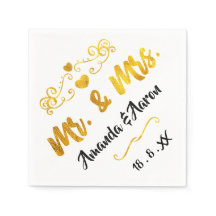 Mr och Hearts Black White Champaigne Guld