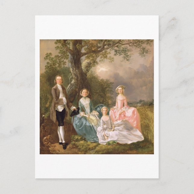 Mr och John Gravenor och deras döttrar, Eliz Vykort (Framsida)