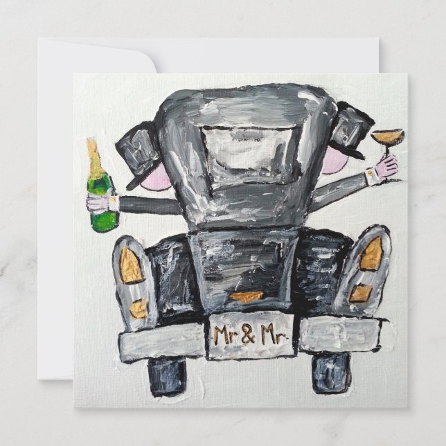 mr och mr bröllop inbjudan (Framsida)