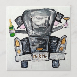 mr och mr bröllop inbjudan