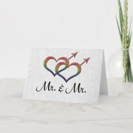 Mr. och Mr. Gay pride Interlink Gender Symbols Kort