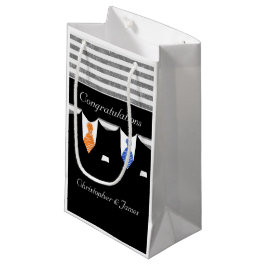 Mr. och Mr. Kostym Bröllop Personlig Blue Orange