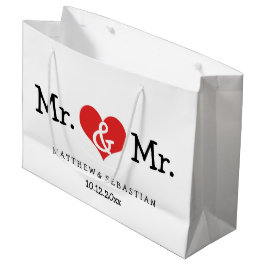 Mr och Mr Red Heart Bröllop Personlig