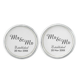 Mr. och Mr. Samma-Sex Gay Bröllop Cuff Links Cufflinks