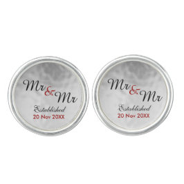 Mr. och Mr. Samma-Sex Gay Bröllop Cuff Links Manschettknappar