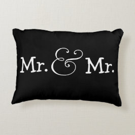 Mr. och Mr. Two Groom Gay Bröllop Gift Prydnadskudde