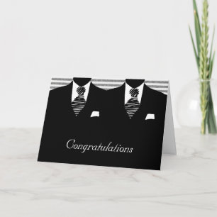 Mr och Mr Two Grooms Bröllop Grattiss Kort