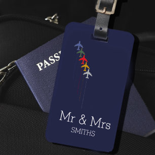 Mr. och Mrs. Airflight-personlig Bagagebricka
