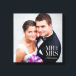 Mr och Mrs Anpassningsbar Photo Canvas<br><div class="desc">Ladda upp fotot för att skapa en engångsgåva åt dig själv eller någon annan! Se våra fullständiga samlingar på berryberrysweet.com. Anpassningsbar färg finns också tillgänglig på begäran. Design © berryberrysweet.com</div>