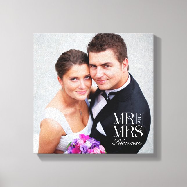 Mr och Mrs Anpassningsbar Photo Canvas (Framsida)