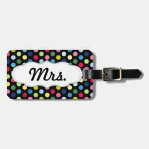 Mr. och Mrs. bagaget - hennes färgstarka polka dot Bagagebricka