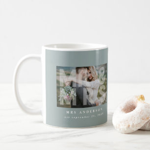 Mr och Mrs bröllop foto-förmånserbjudande Kaffemugg