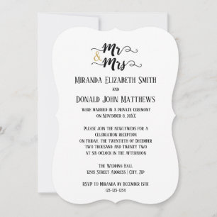 Mr. Och Mrs. - BRÖLLOP Inbjudningar